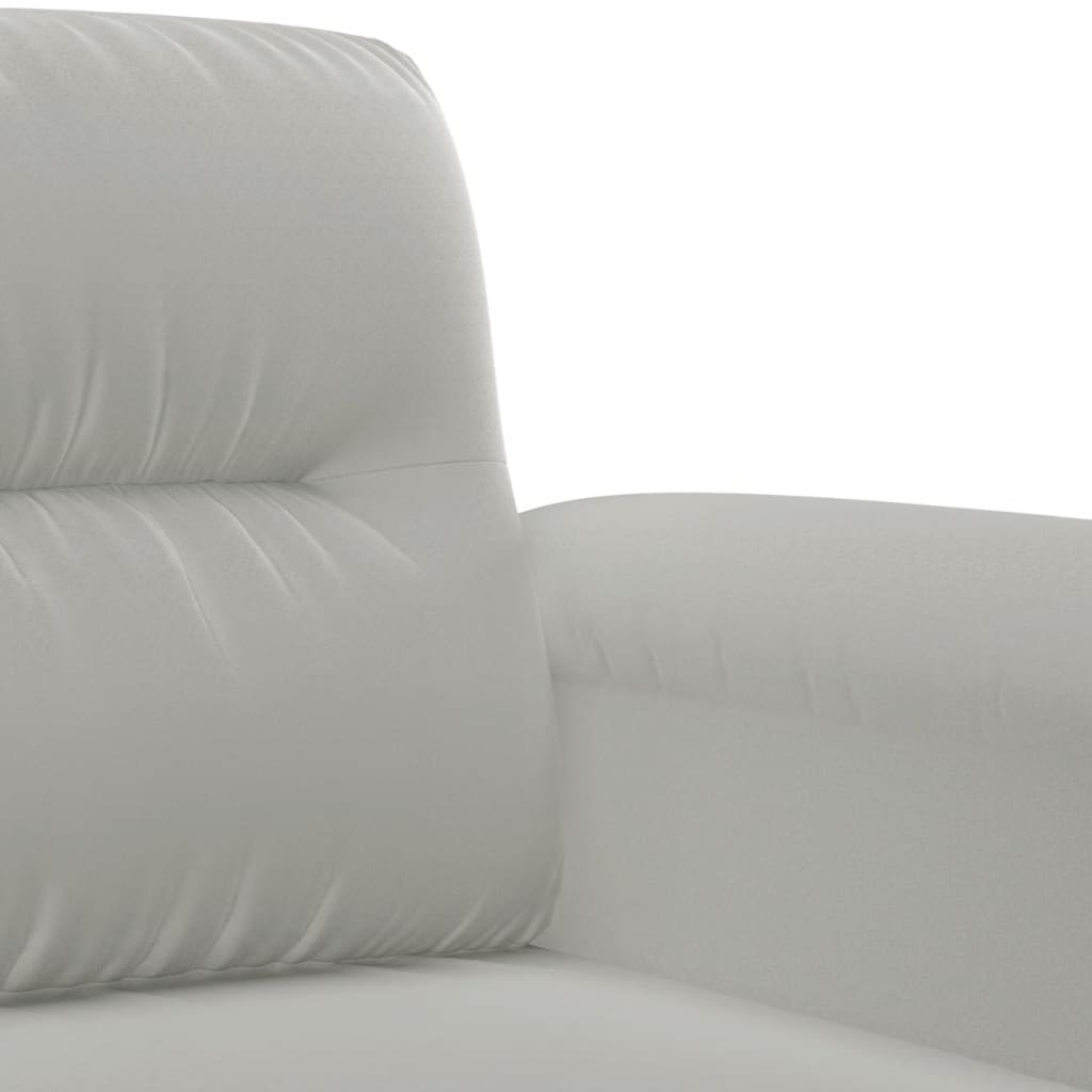 vidaXL 4dílná sedací souprava s poduškami světle šedá mikrovlákno