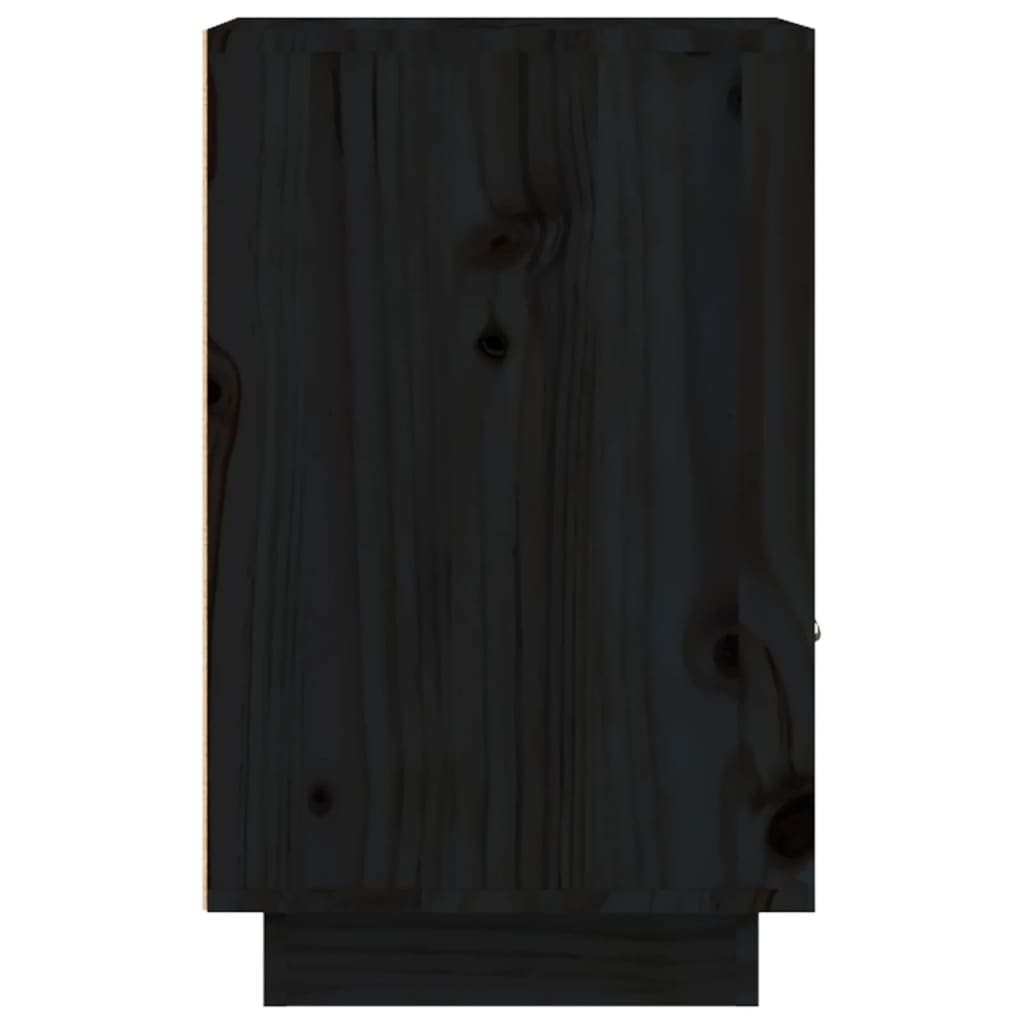 vidaXL Noční stolek černý 40 x 34 x 55 cm masivní borové dřevo