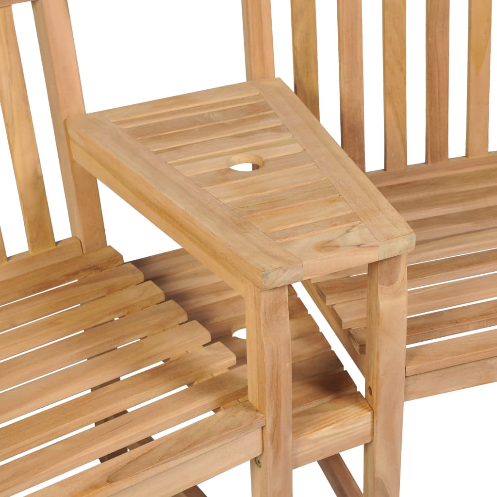 vidaXL Zahradní židle 2 ks s otvorem na slunečník masivní teak