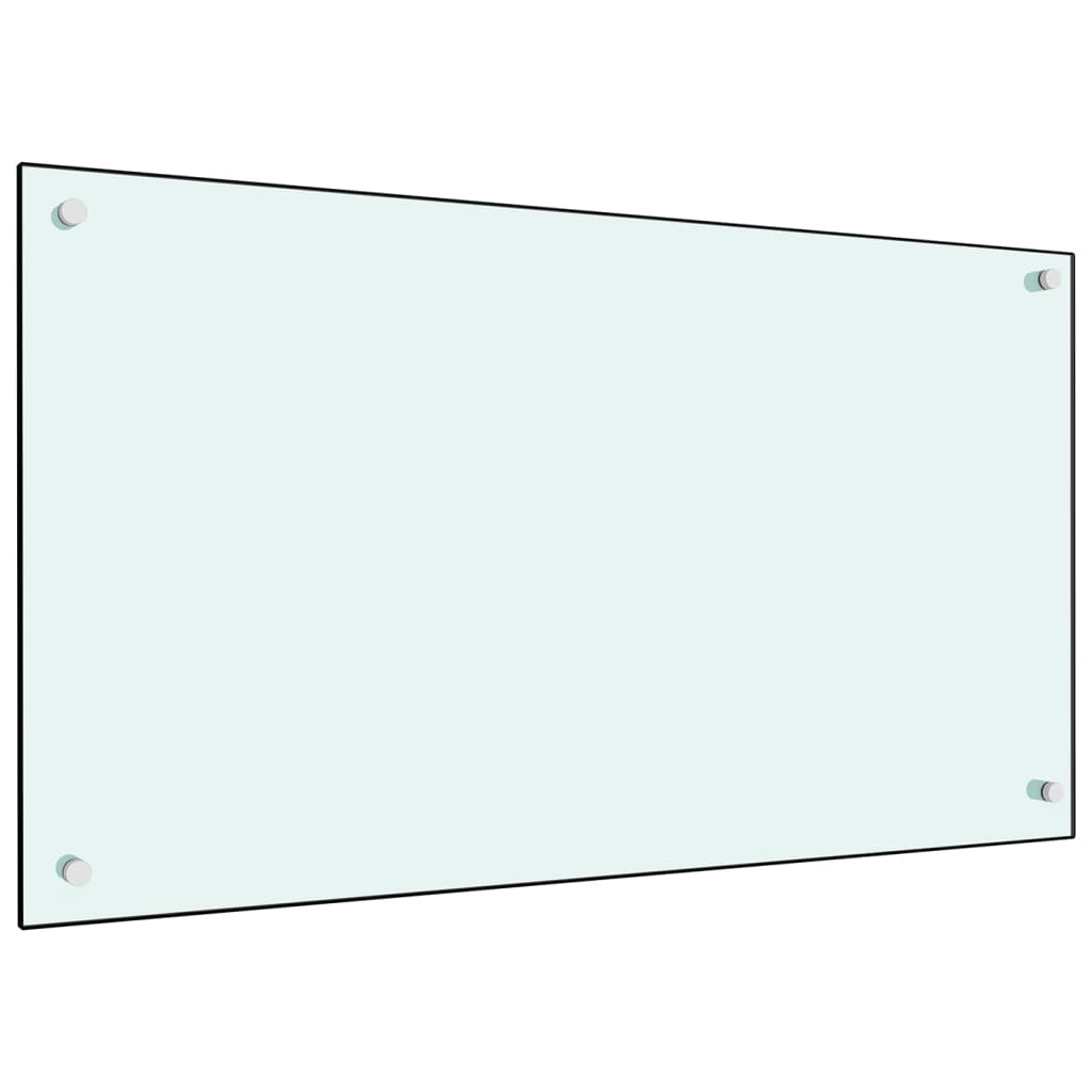 vidaXL Kuchyňský panel bílý 90 x 50 cm tvrzené sklo
