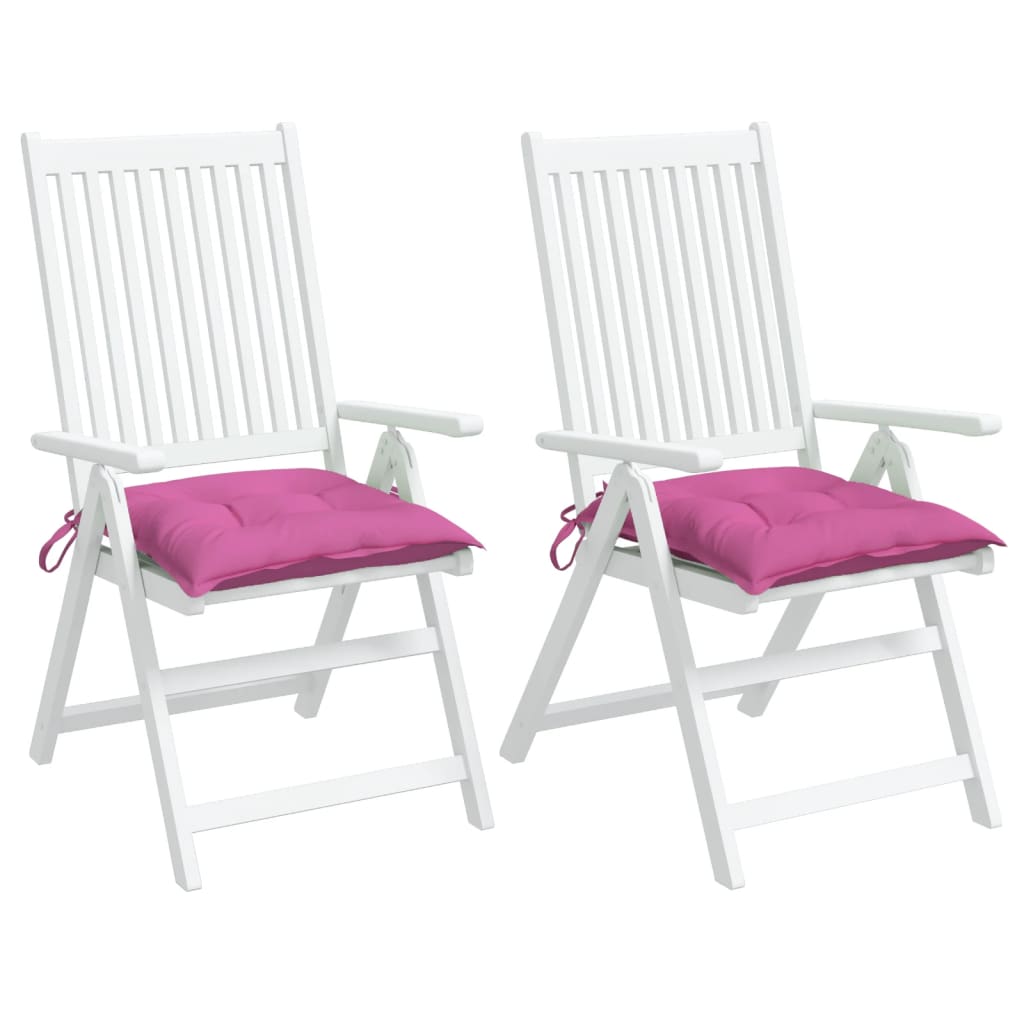 vidaXL Podušky na židli 2 ks růžové 50 x 50 x 7 cm oxfordská látka