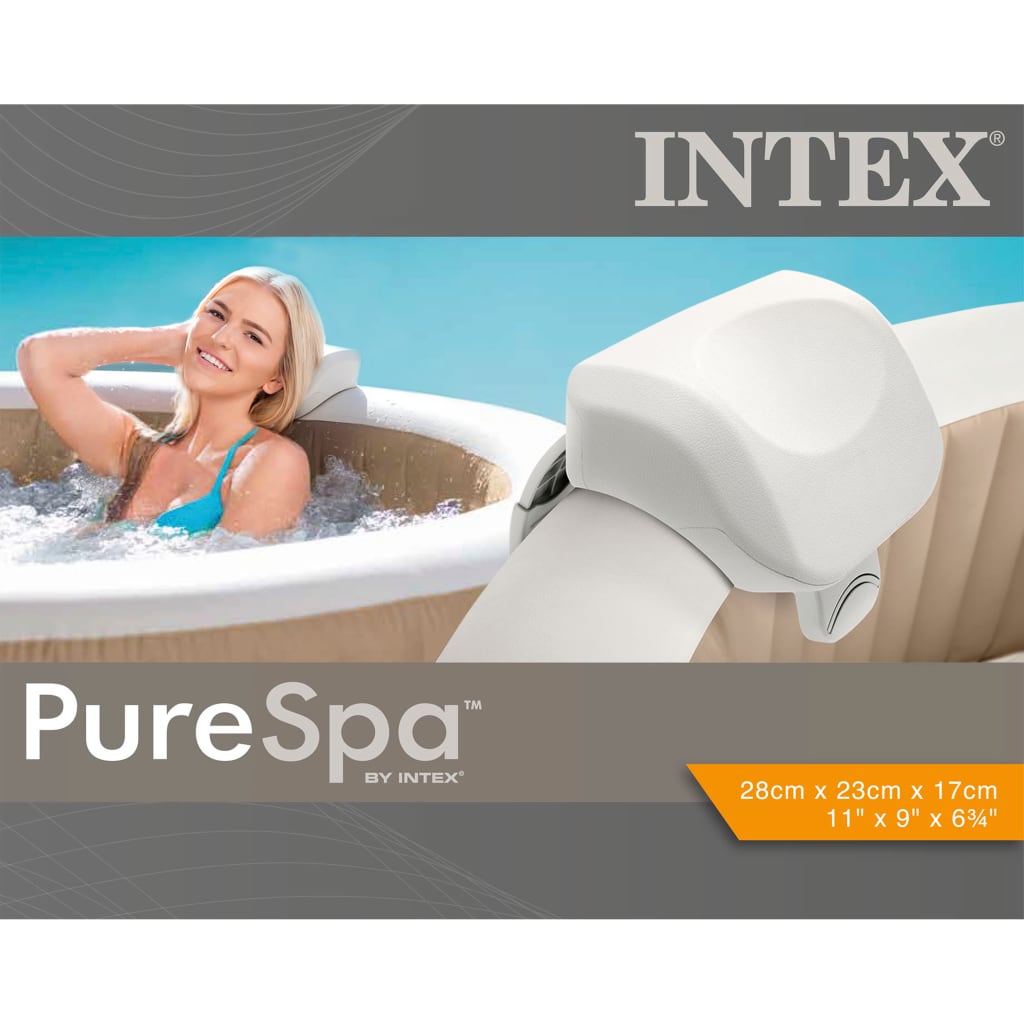 Intex Opěrka hlavy Premium PureSpa bílá 28 x 23 x 17 cm pěna