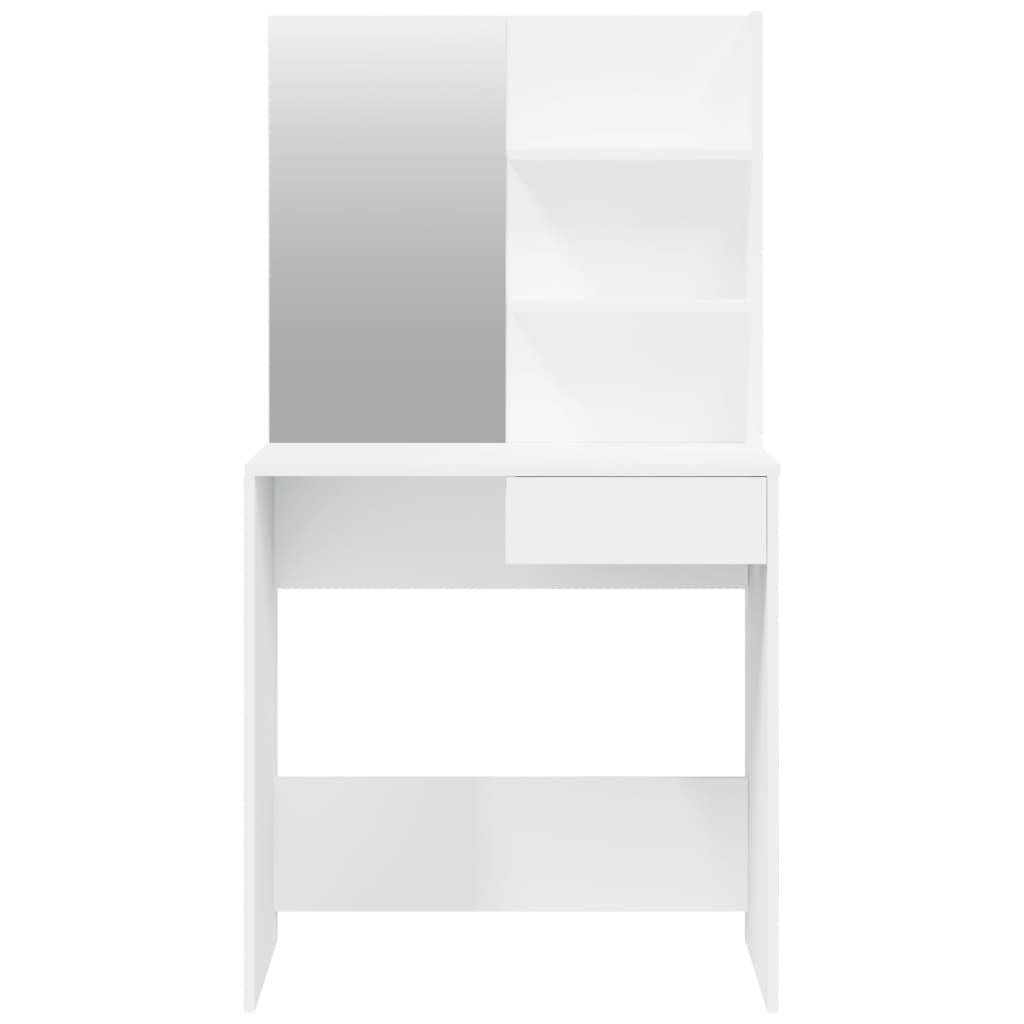 vidaXL Toaletní stolek sada bílý 74,5 x 40 x 141 cm