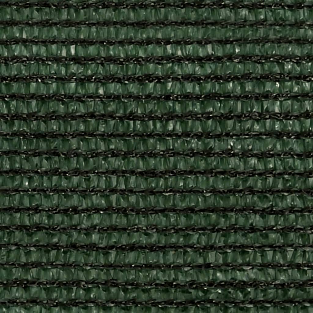 vidaXL Stínící plachta 160 g/m² tmavě zelená 3/4 x 3 m HDPE