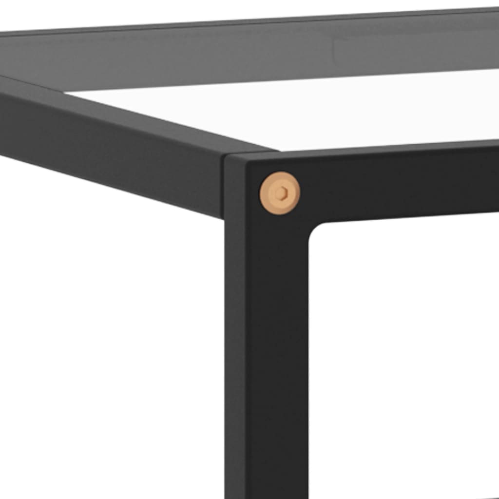 vidaXL TV stolek černý s tvrzeným sklem 140 x 40 x 40 cm