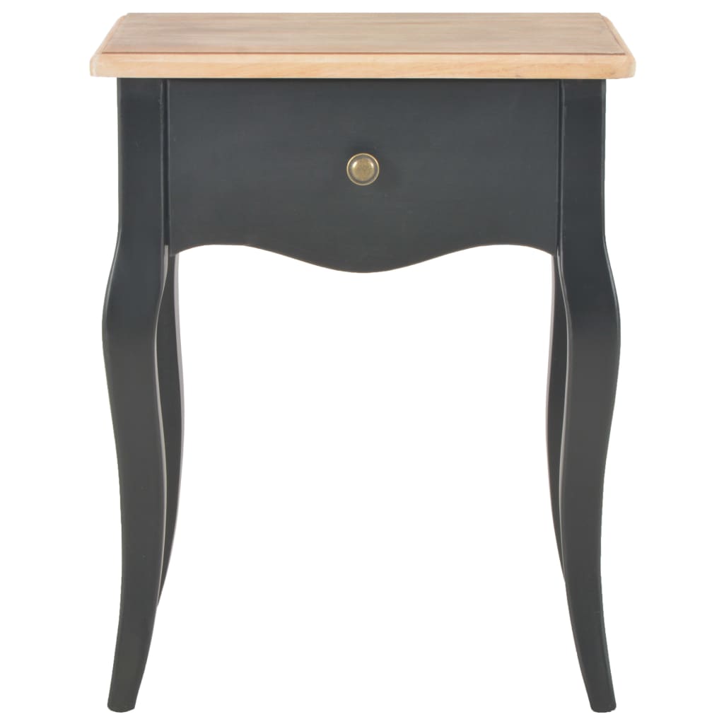 vidaXL Noční stolek černý a hnědý 40 x 30 x 50 cm masivní borové dřevo