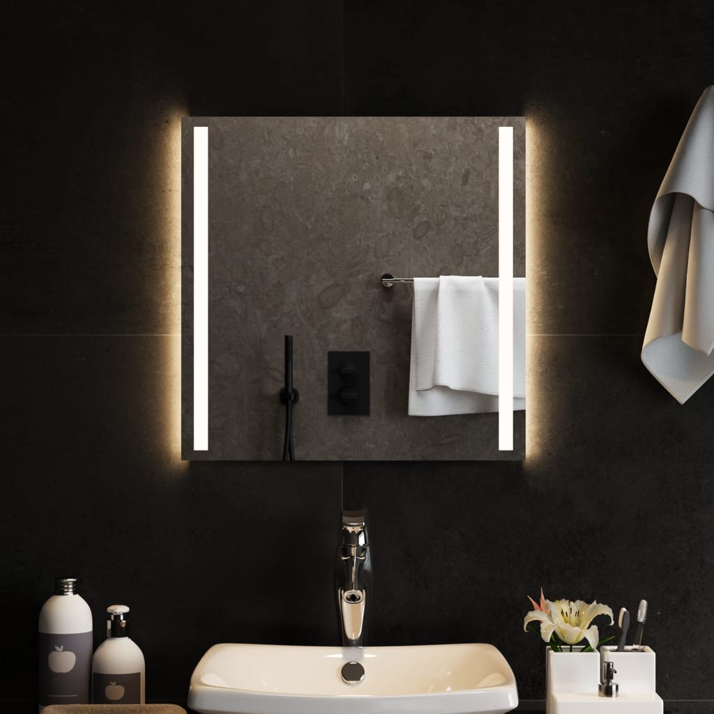 vidaXL Koupelnové zrcadlo s LED osvětlením 50x50 cm