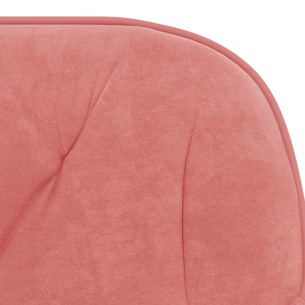 vidaXL Otočná kancelářská židle růžová samet