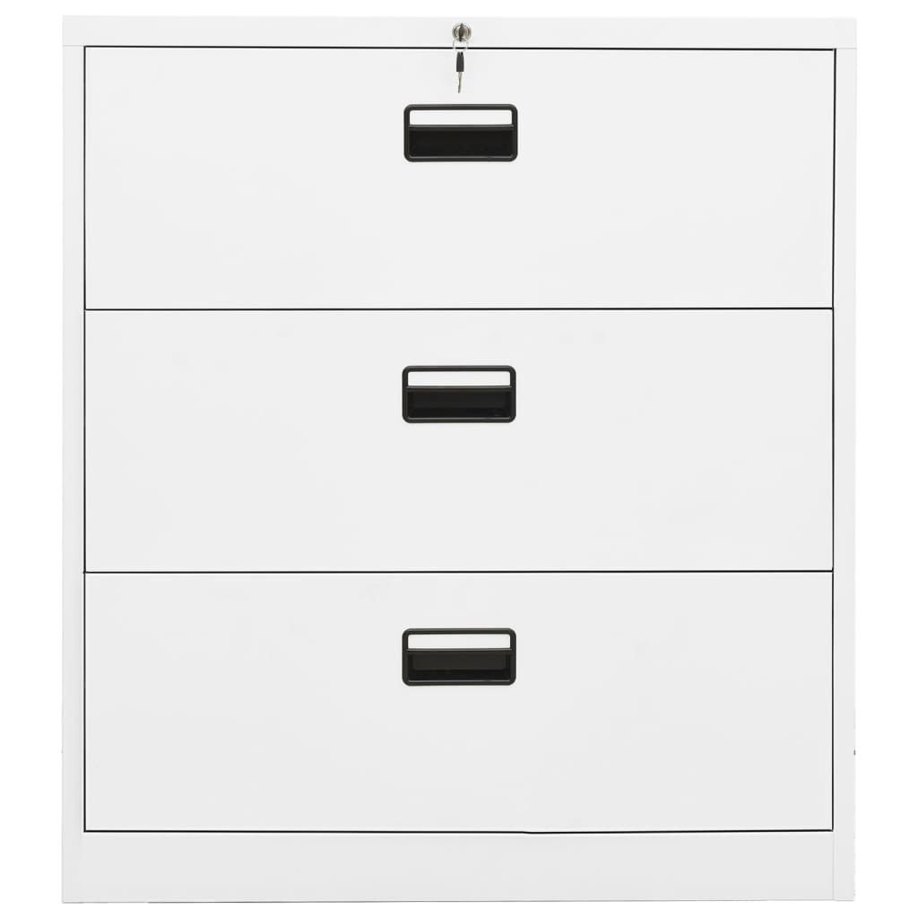 vidaXL Kancelářská skříň bílá 90 x 46 x 103 cm ocel