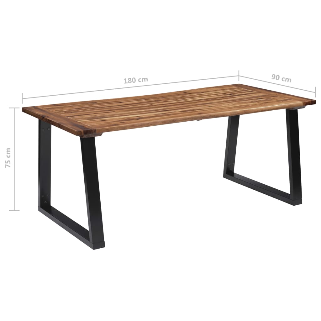 vidaXL Jídelní stůl masivní akáciové dřevo 180 x 90 cm