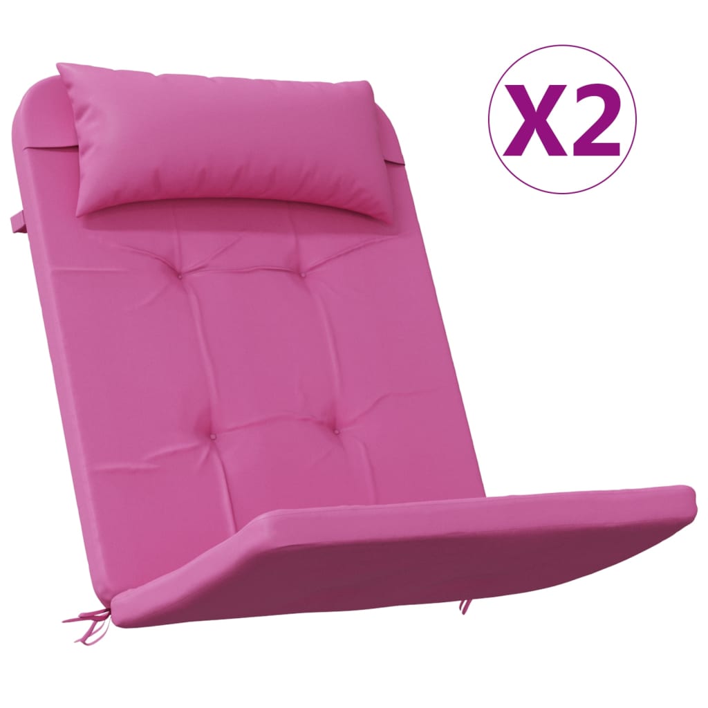 vidaXL Podušky na židli Adirondack 2 ks růžové oxfordská látka