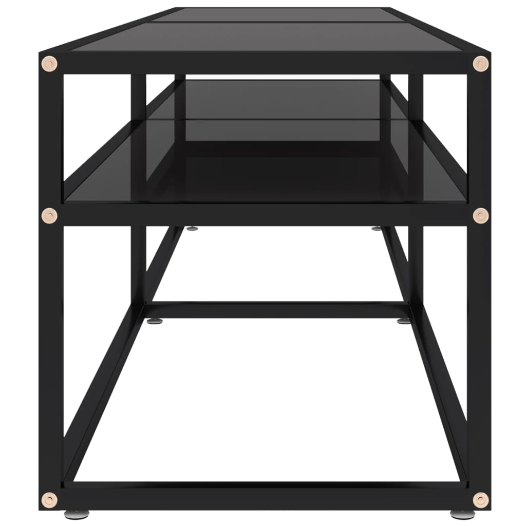 vidaXL TV stolek černý 160 x 40 x 40,5 cm tvrzené sklo
