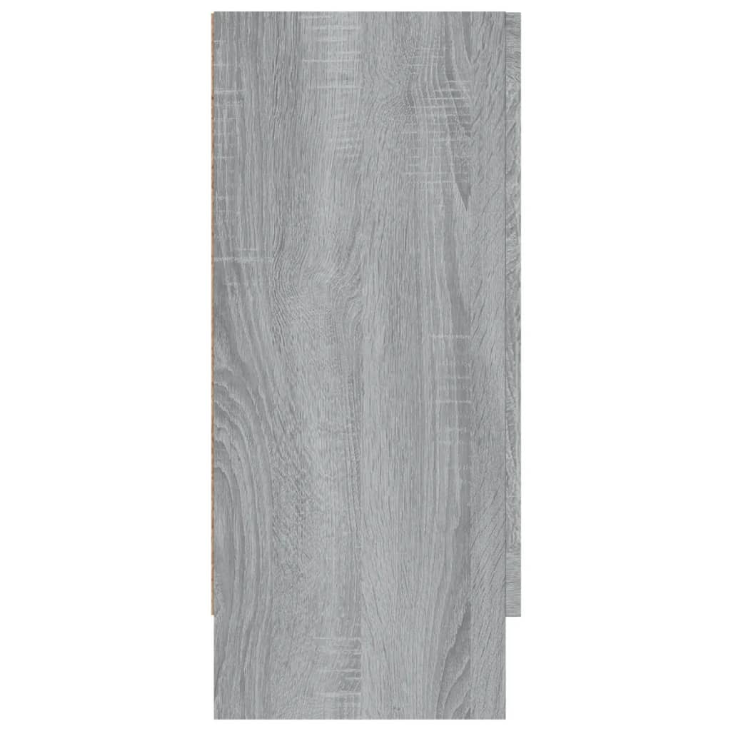 vidaXL Vitrína šedá sonoma 120 x 30,5 x 70 cm kompozitní dřevo