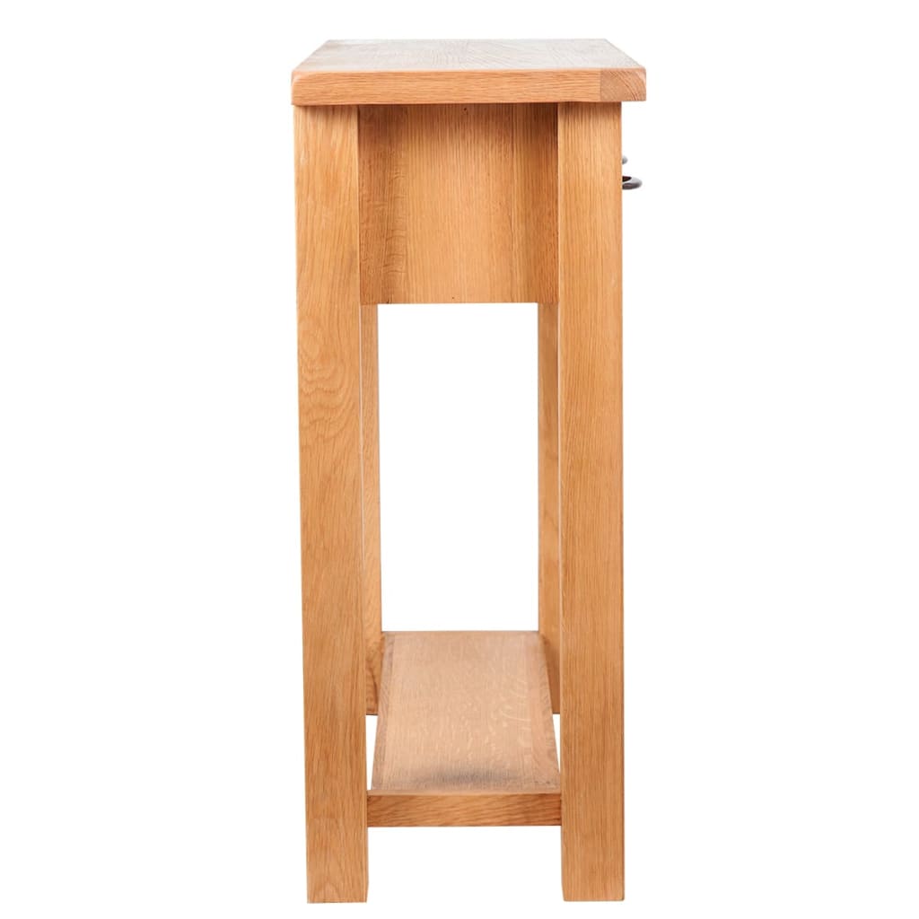 vidaXL Konzolový stolek 2 zásuvky 83 x 30 x 73 cm masivní dubové dřevo