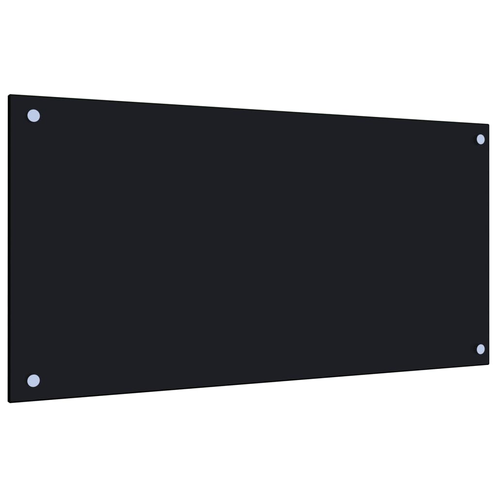 vidaXL Kuchyňský panel černý 80 x 40 cm tvrzené sklo