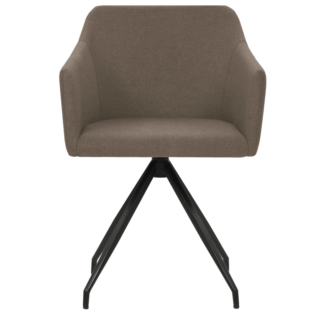 vidaXL Otočné jídelní židle 2 ks taupe textil