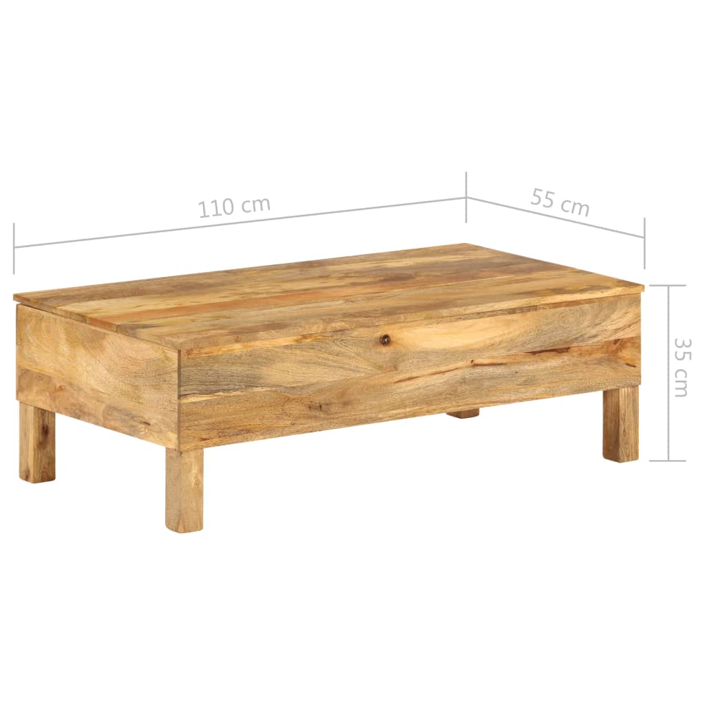 vidaXL Konferenční stolek z masivního mangovníku 110 x 55 x 35 cm