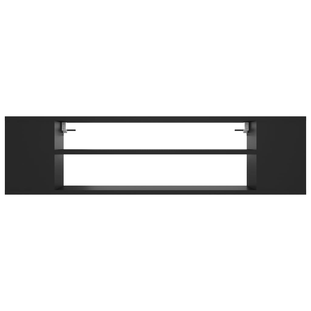 vidaXL Závěsná TV skříňka černá 100 x 30 x 26,5 cm dřevotříska