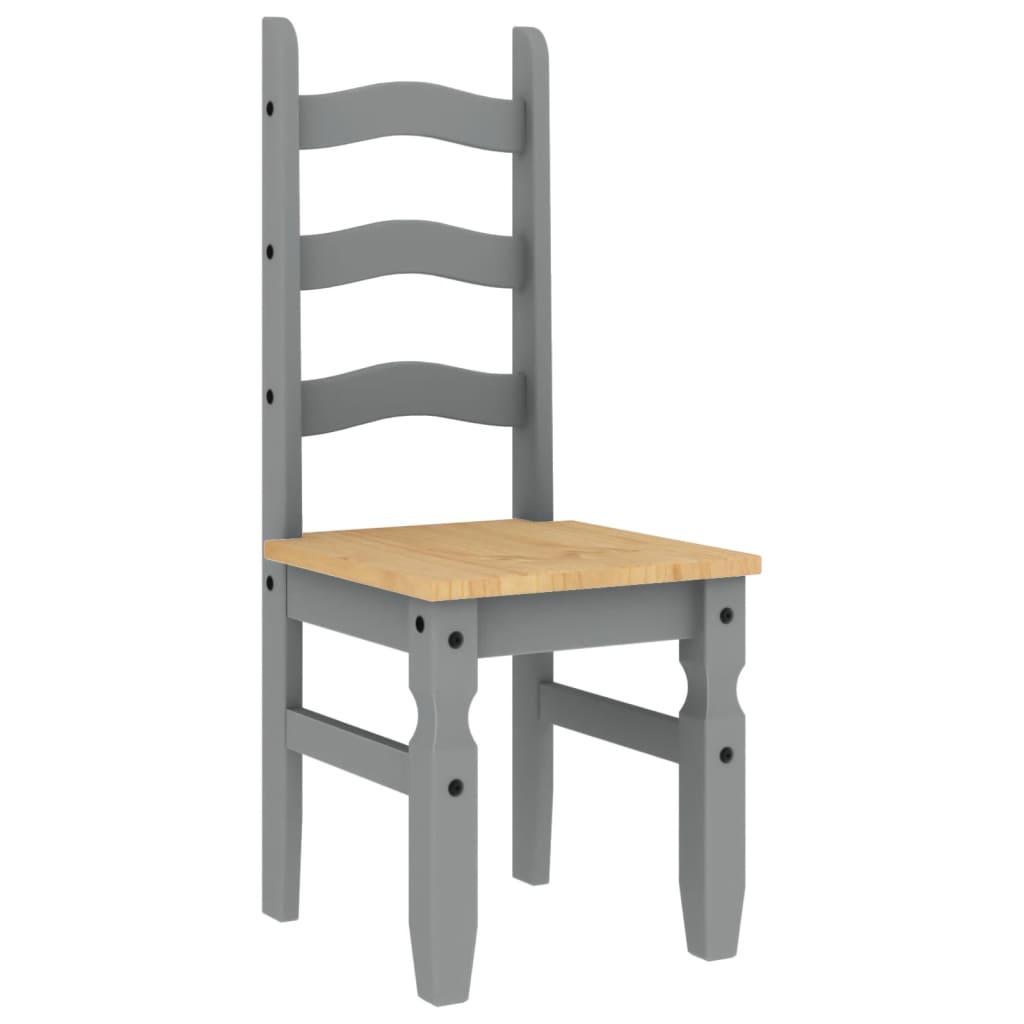 vidaXL Jídelní židle 2 ks Corona šedé 42x47x107 cm masivní borovice