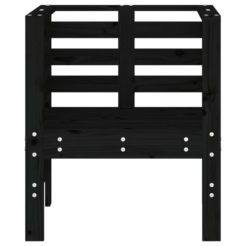vidaXL Zahradní židle 2 ks černé 61,5x53x71 cm masivní borové dřevo