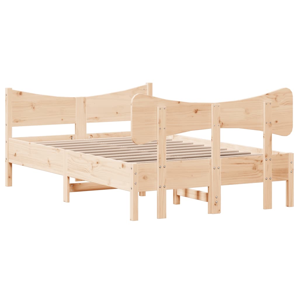 vidaXL Rám postele s čelem 120 x 190 cm masivní borovice