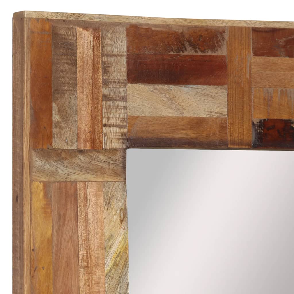 vidaXL Nástěnné zrcadlo masivní dřevo recyklované 50 x 50 cm