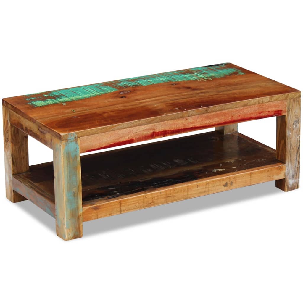 vidaXL Konferenční stolek masivní recyklované dřevo 90x45x35 cm