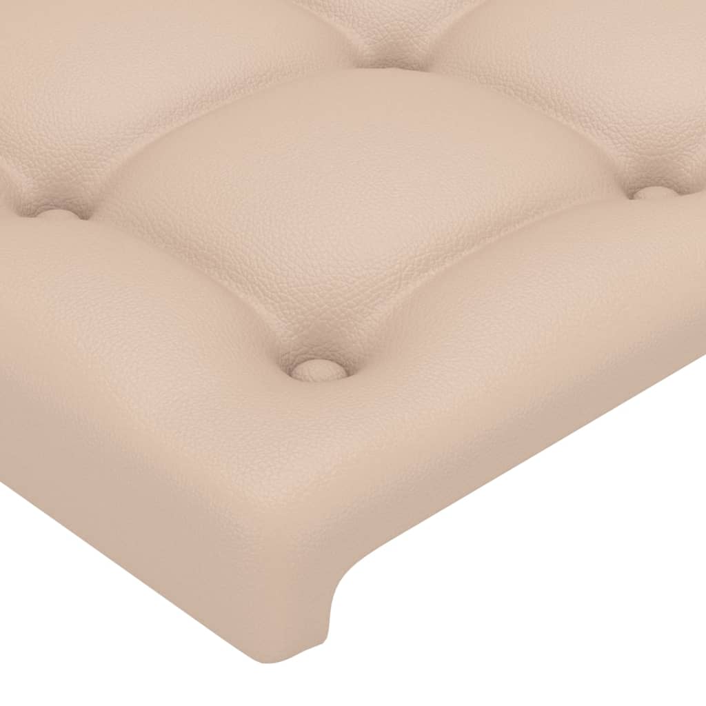 vidaXL Čelo postele typu ušák cappuccino 183x16x118/128 cm umělá kůže