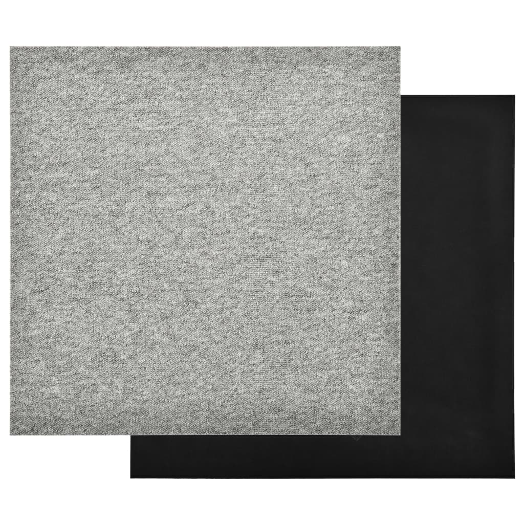 vidaXL Kobercové podlahové dlaždice 20 ks 5 m² 50 x 50 cm světle šedé