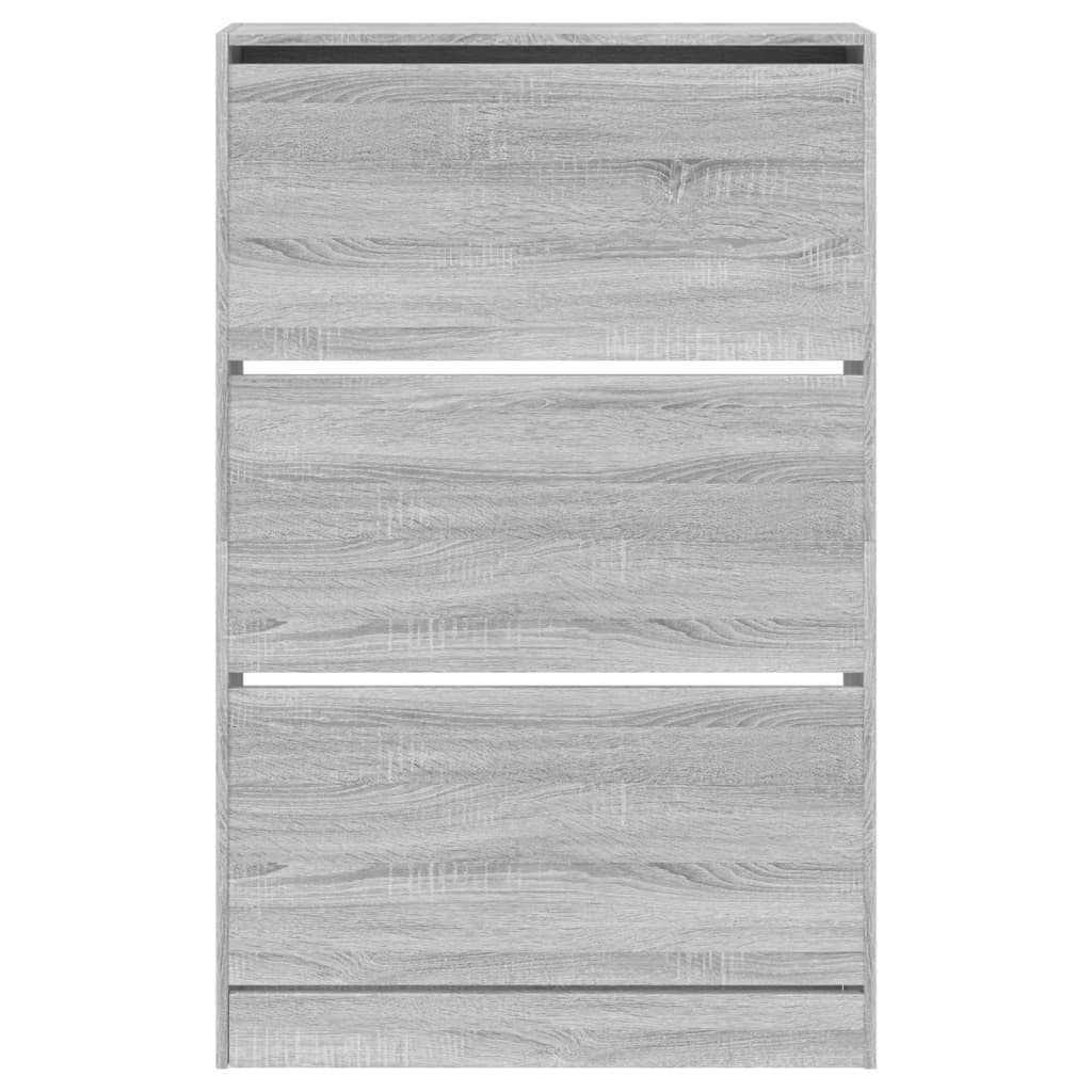 vidaXL Botník šedý sonoma 80 x 21 x 125,5 cm kompozitní dřevo