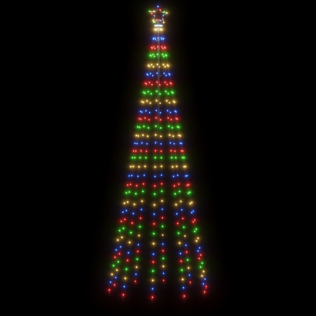 vidaXL Vánoční strom s hrotem 310 barevných LED diod 300 cm