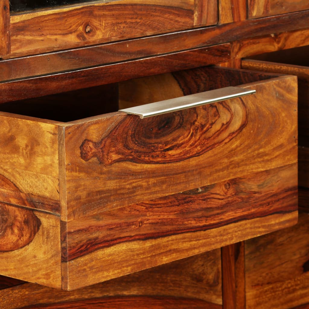 vidaXL Komoda se zásuvkami, masivní sheeshamové dřevo 162x40x85 cm