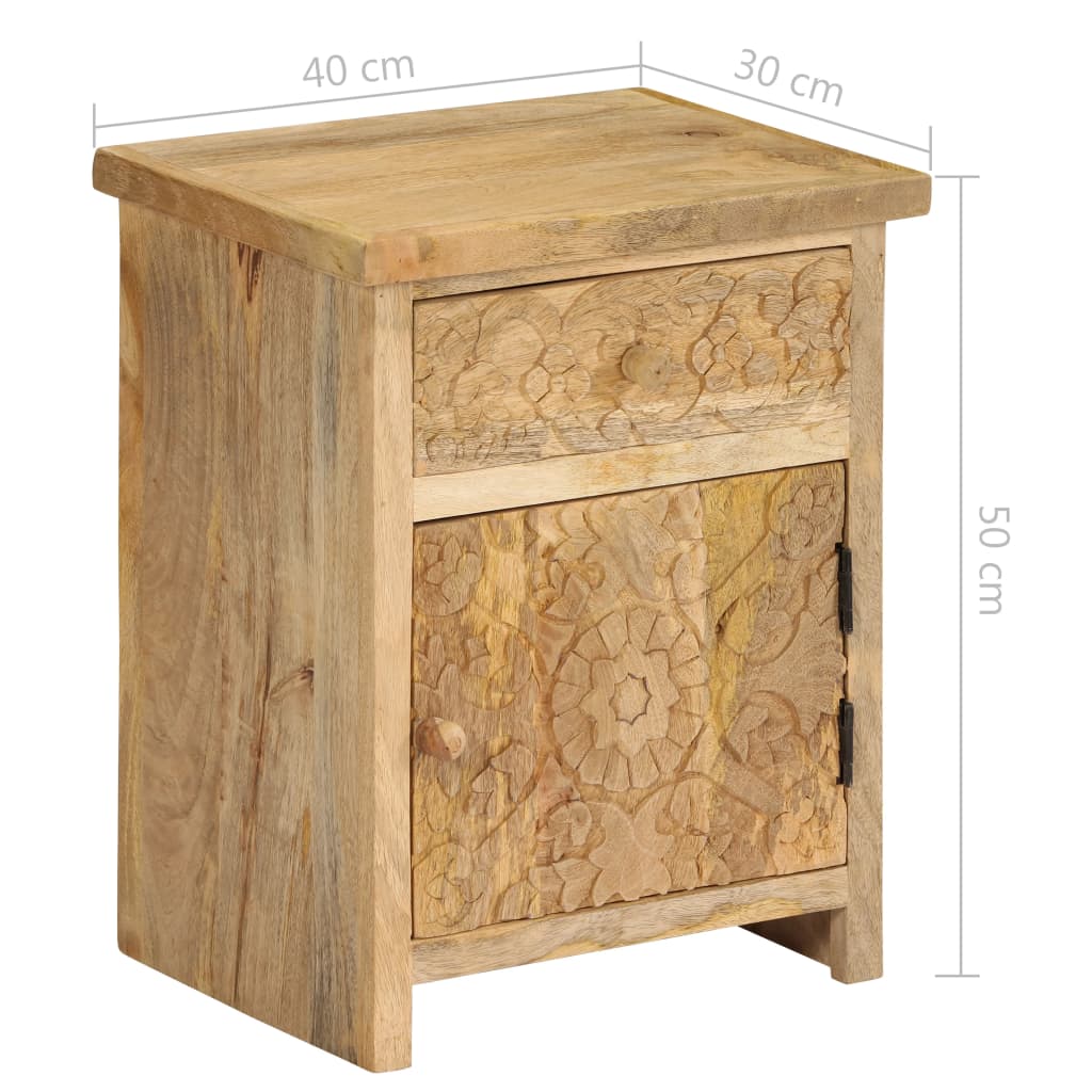 vidaXL Noční stolek masivní mangovníkové dřevo 40 x 30 x 50 cm