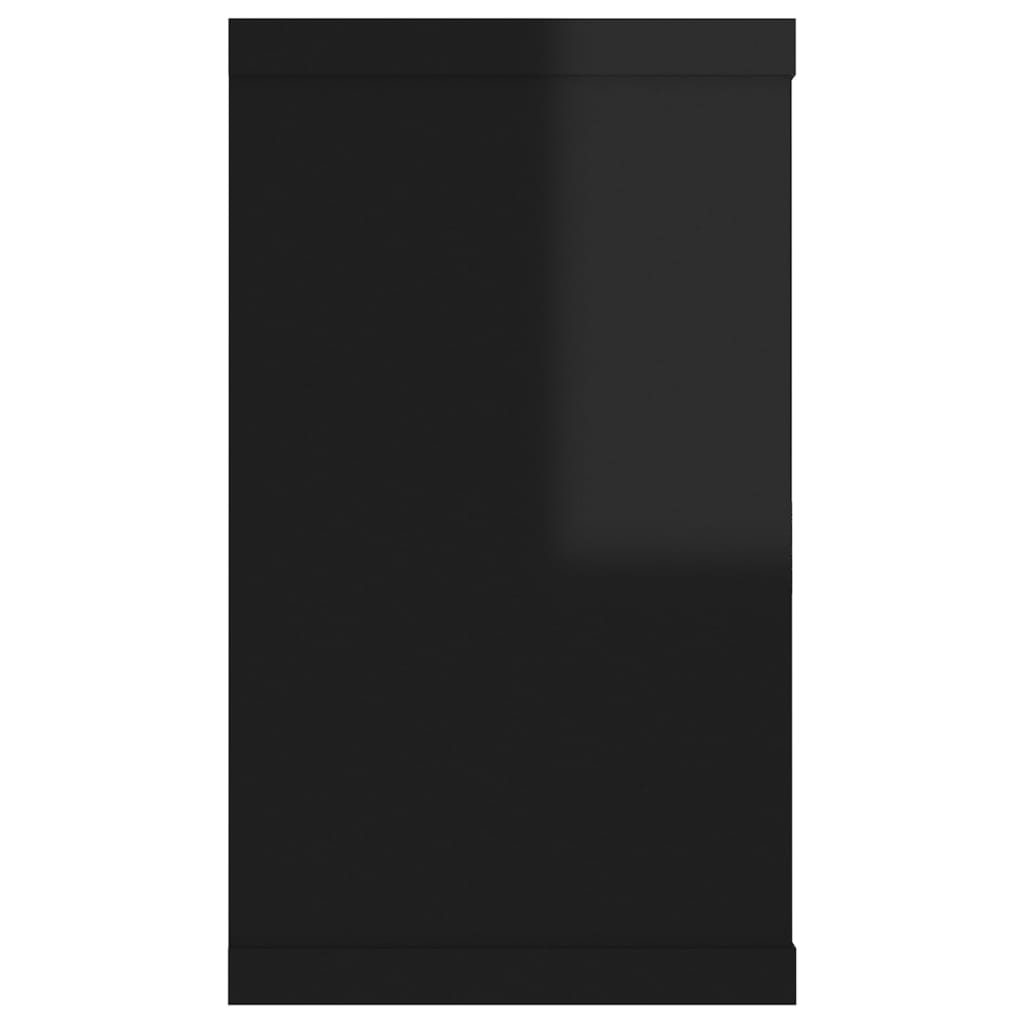 vidaXL Nástěnné krychlové police 6 ks černé 80x15x26,5 cm dřevotříska