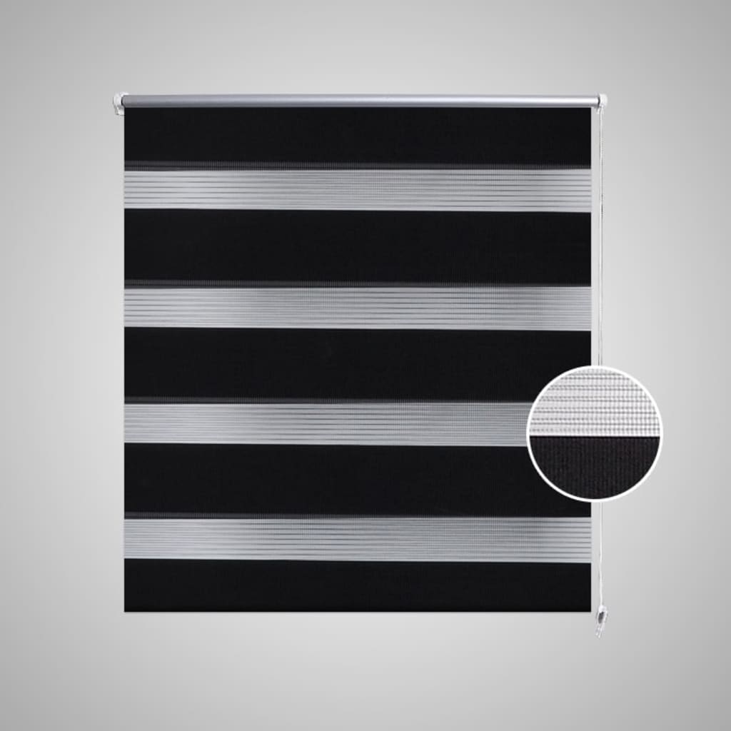Roleta den a noc / Zebra / Twinroll 70x120 cm černá
