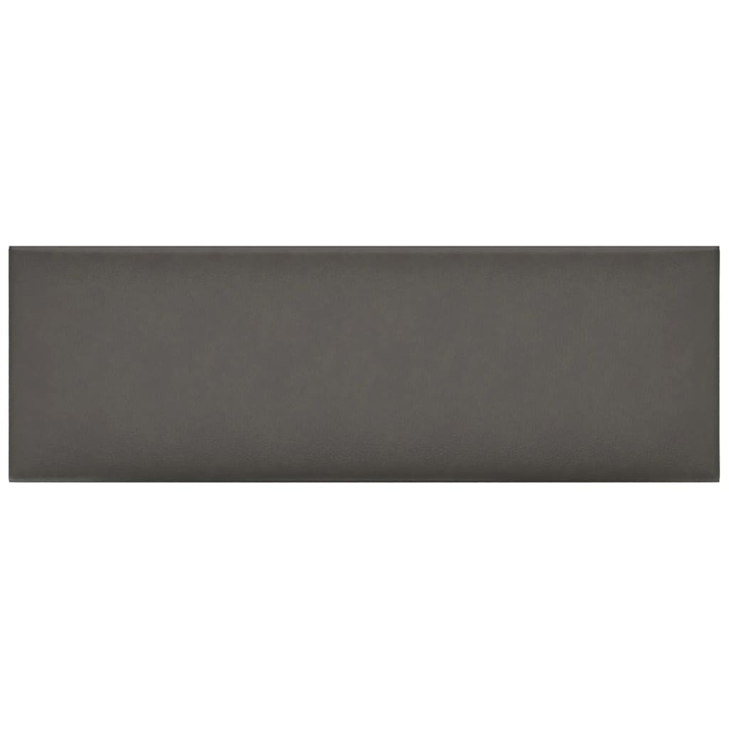 vidaXL Nástěnné panely 12 ks šedé 90 x 30 cm umělá kůže 3,24 m²
