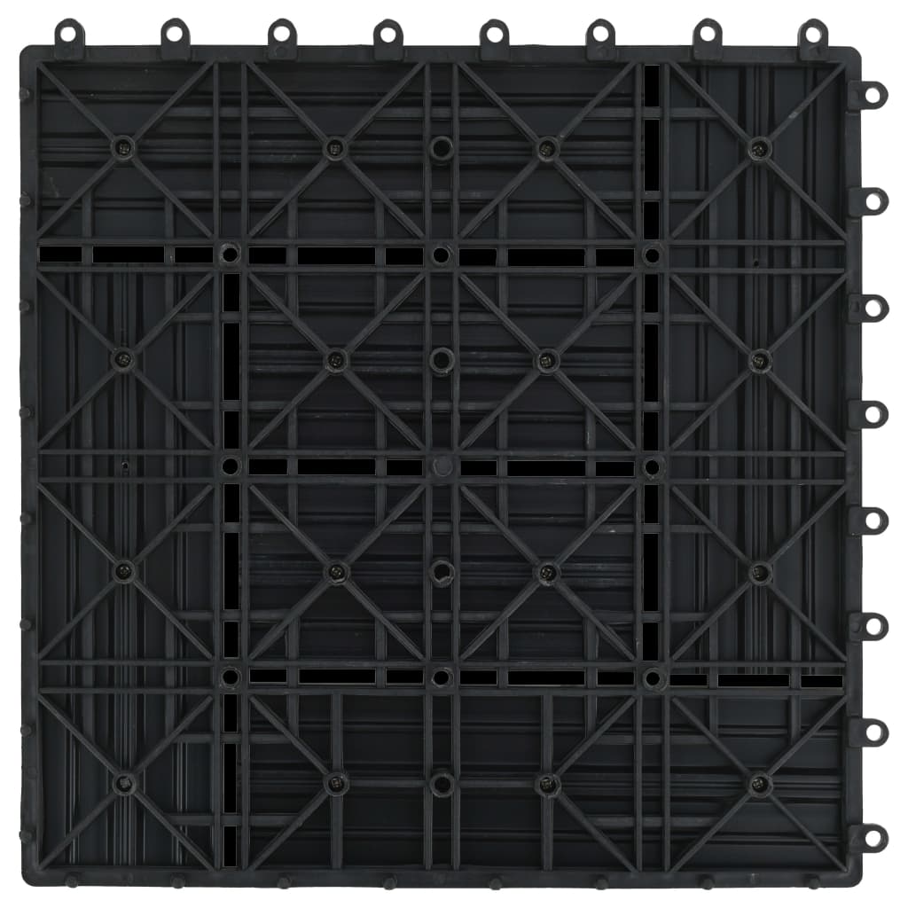 vidaXL 22 ks terasové dlaždice 30 x 30 cm 2 m² WPC černé