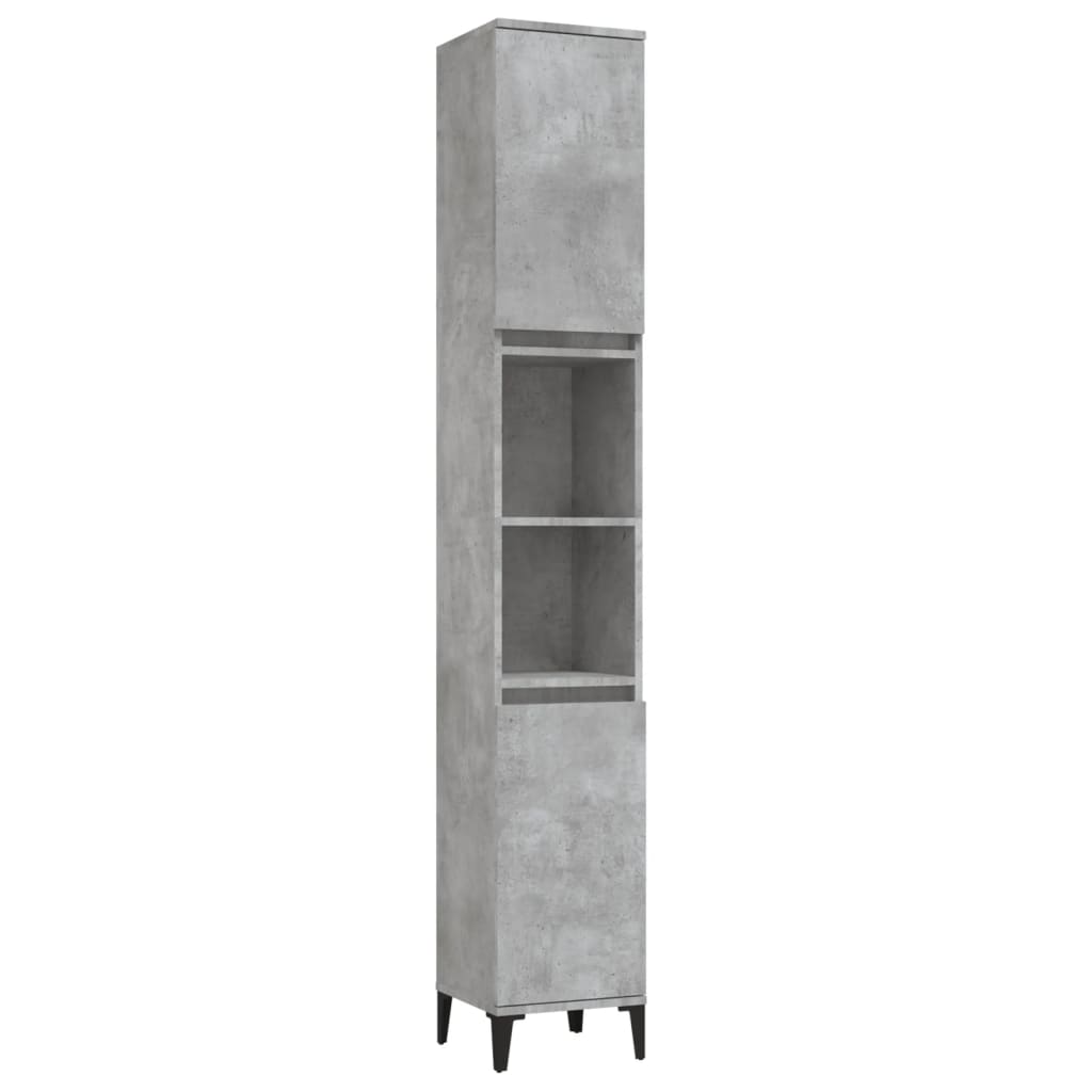 vidaXL Koupelnová skříňka betonově šedá 30x30x190 cm kompozitní dřevo
