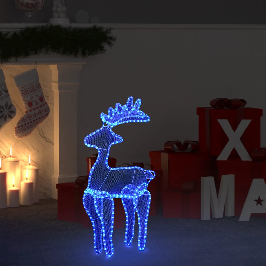 vidaXL Sob vánoční dekorace s výpletem 306 LED diod 60 x 24 x 89 cm
