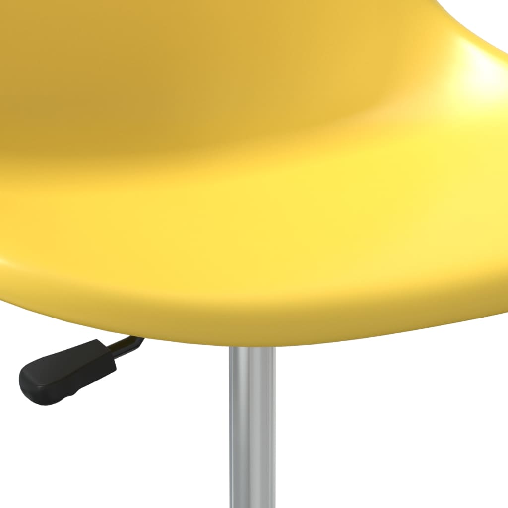 vidaXL Otočné jídelní židle 4 ks žluté PP