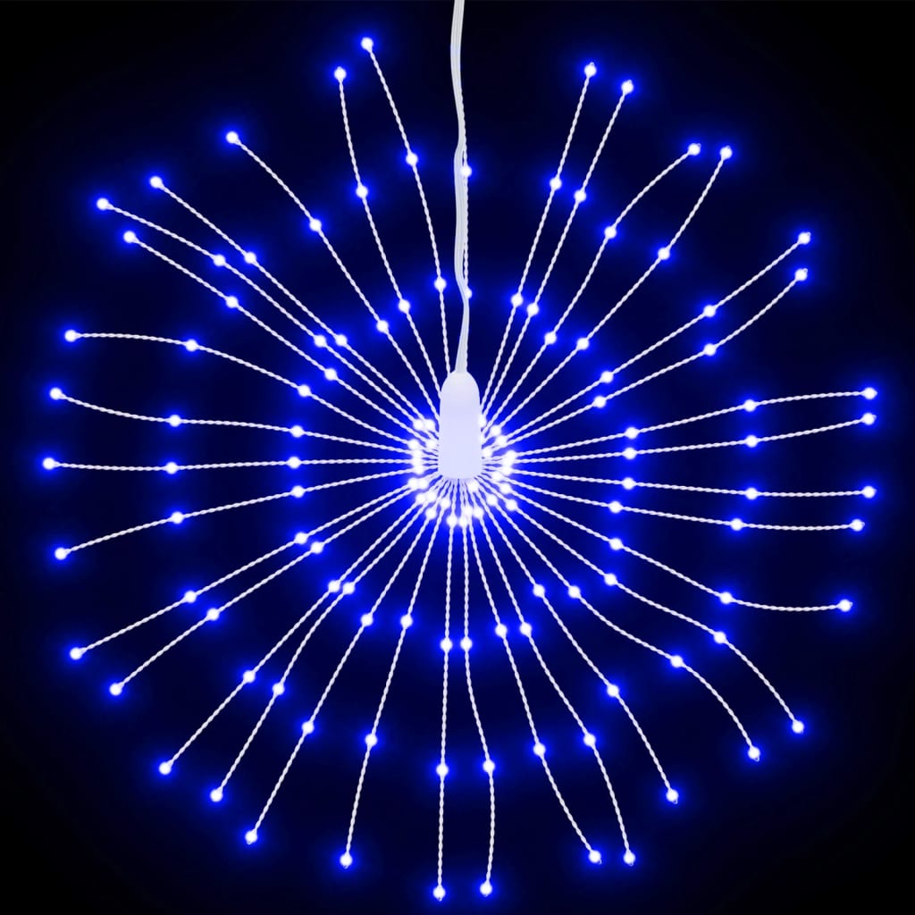 vidaXL Vánoční hvězdicová světla 2 ks 140 modrých LED diod 17 cm