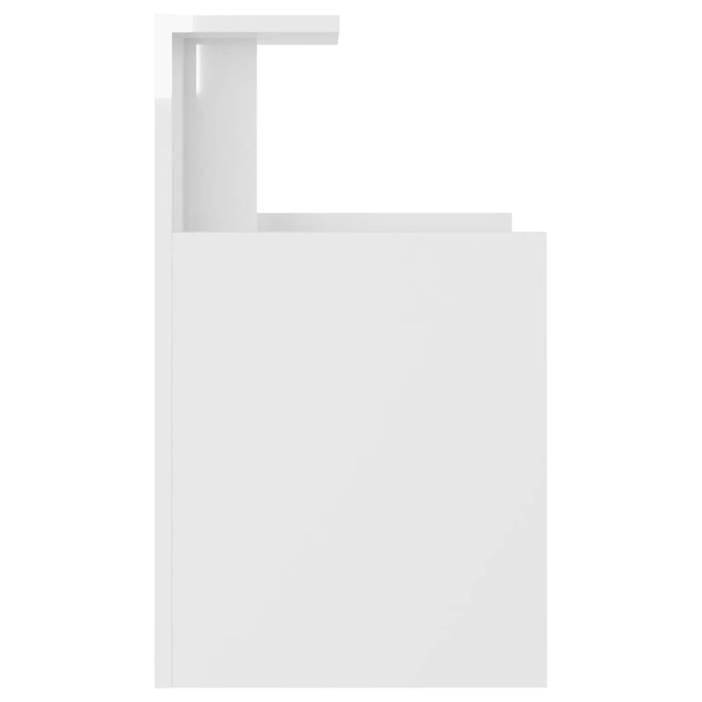 vidaXL Noční stolky 2 ks bílé s vysokým leskem 40x35x60 cm dřevotříska