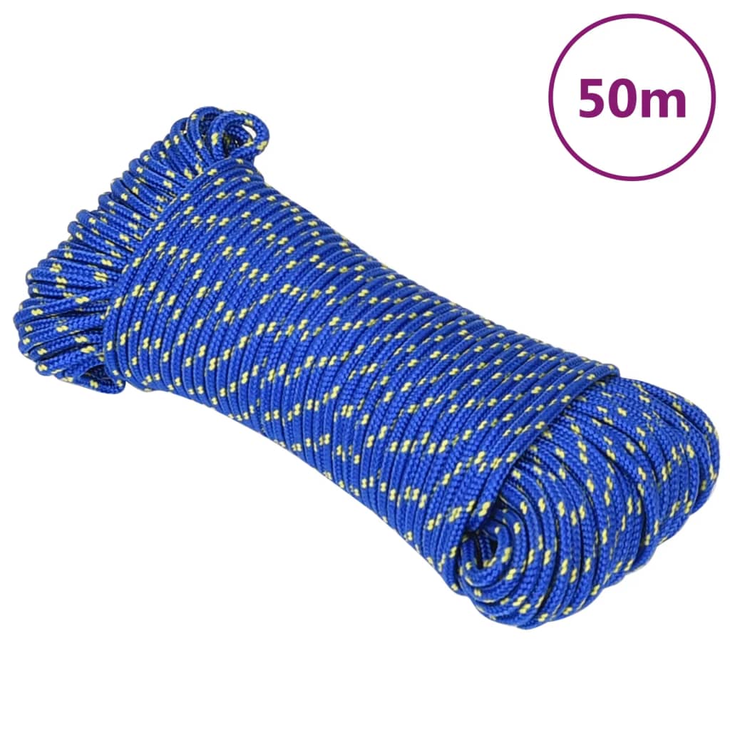 vidaXL Lodní lano modré 5 mm 50 m polypropylen