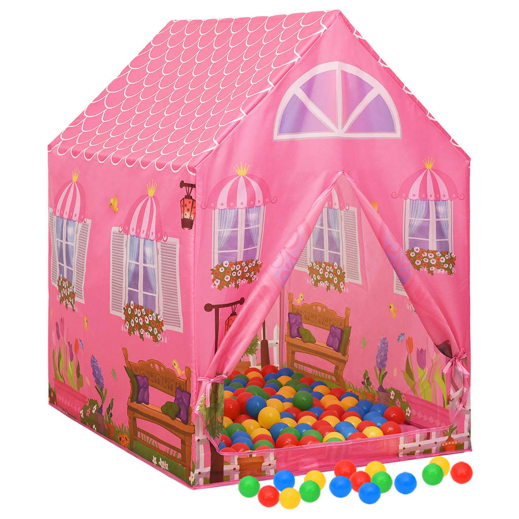 vidaXL Dětský stan na hraní růžový 69 x 94 x 104 cm