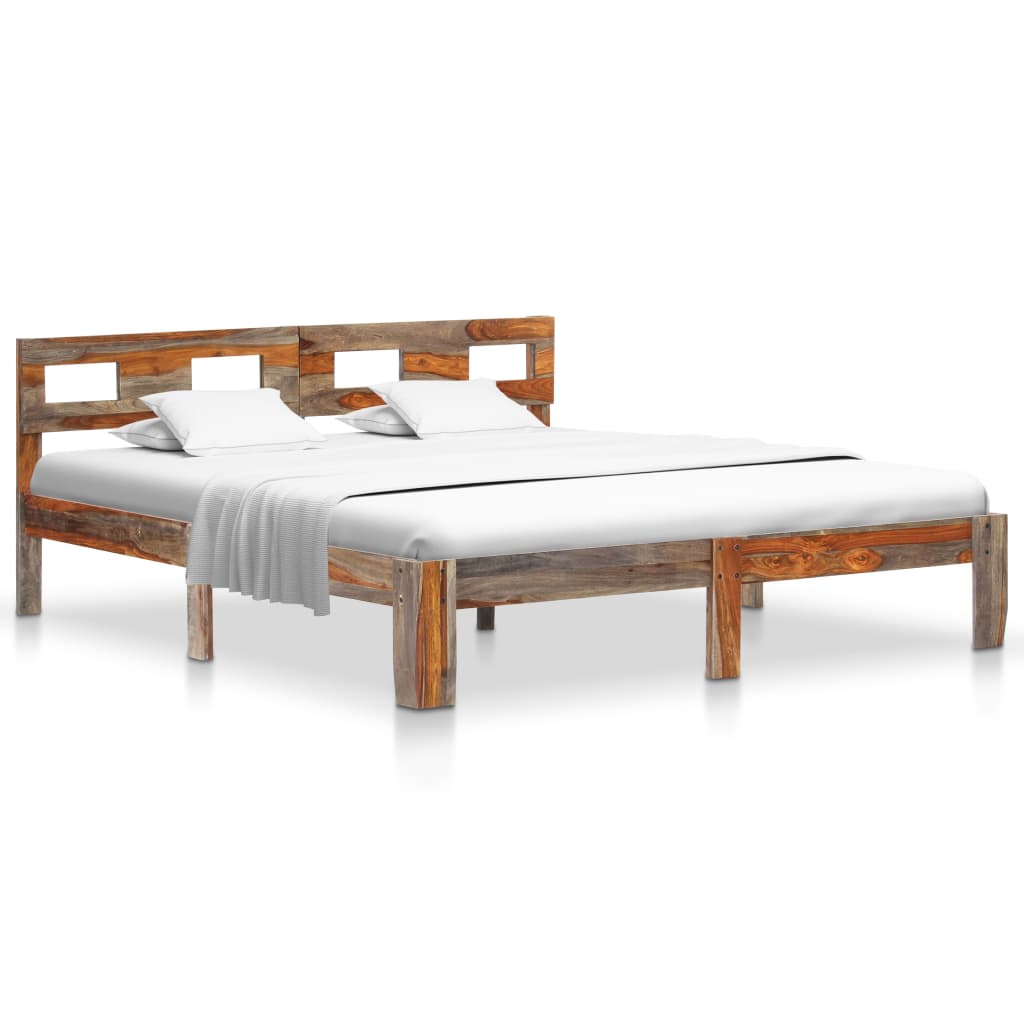 vidaXL Rám postele masivní sheeshamové dřevo 140 x 200 cm
