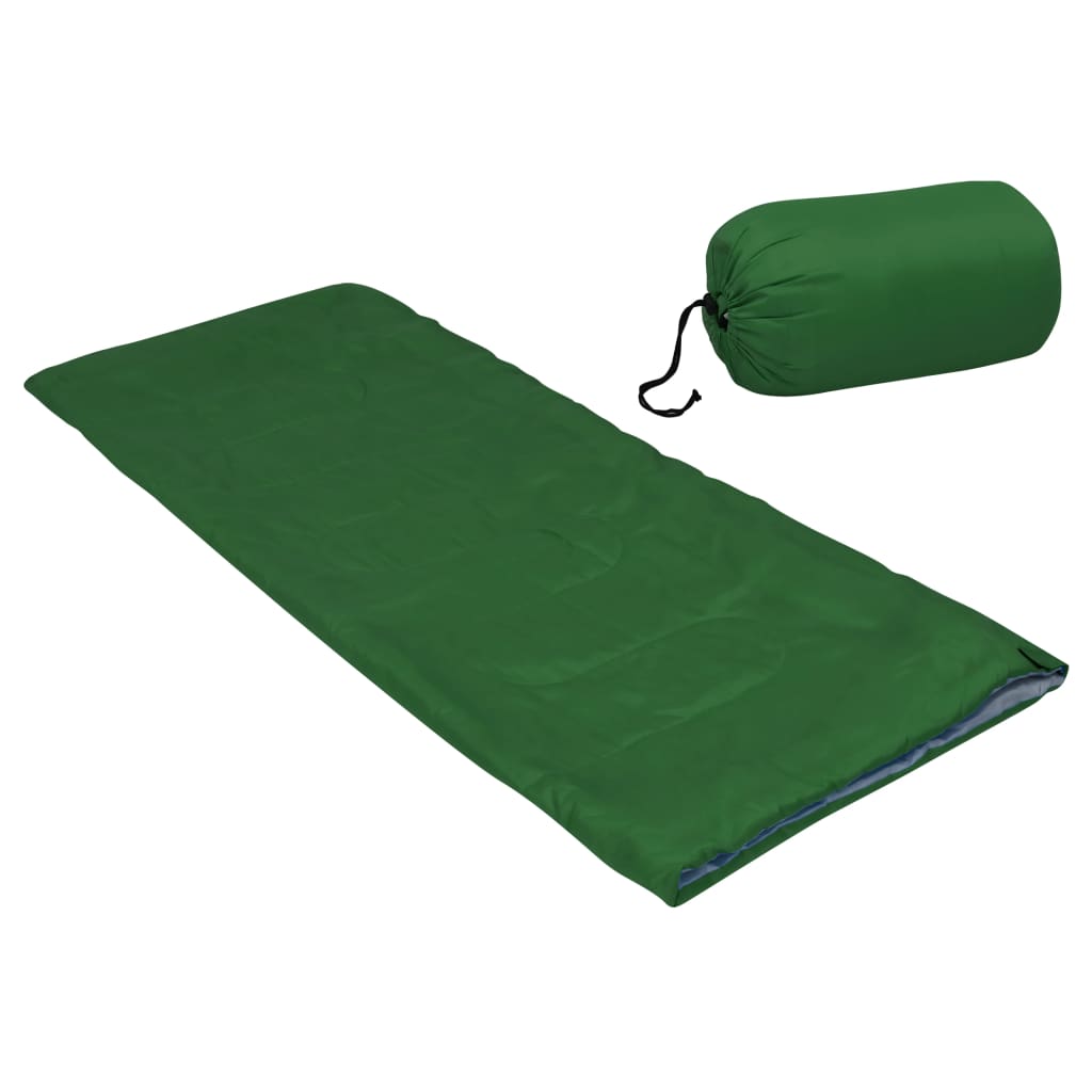vidaXL Lehký dekový spací pytel dětský zelený 670 g 15 °C