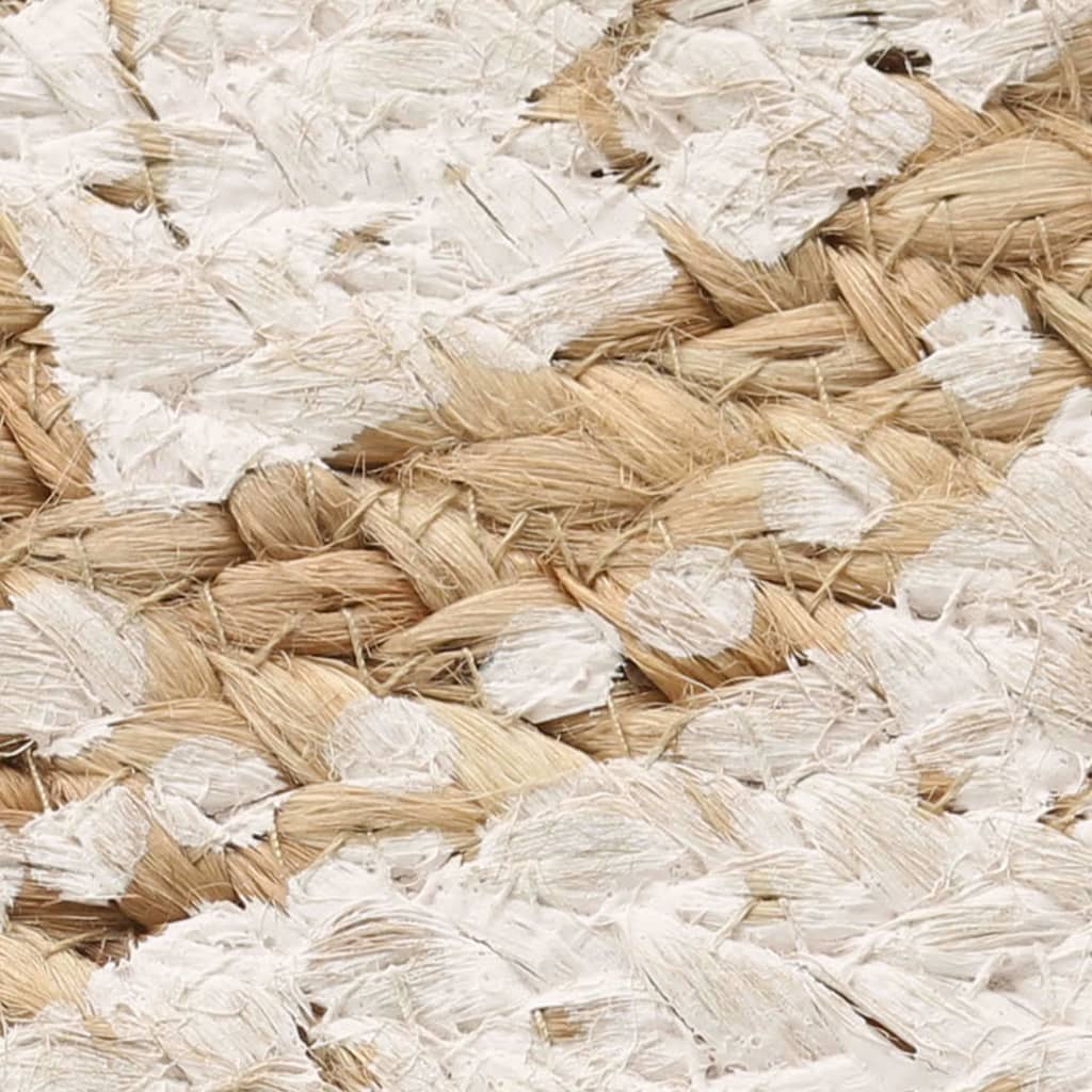 vidaXL Kusový koberec ze splétané juty s potiskem 150 cm kulatý
