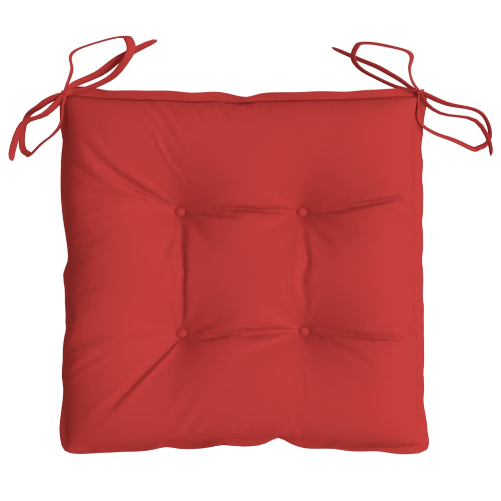 vidaXL Podušky na židli 2 ks červené 50 x 50 x 7 cm látka oxford