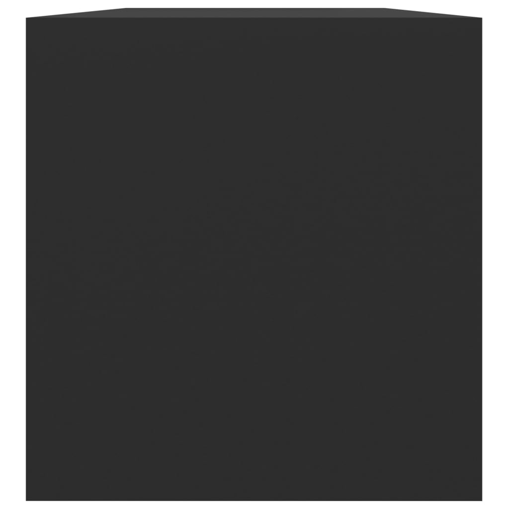 vidaXL Úložný box na LP desky černý 71 x 34 x 36 cm kompozitní dřevo