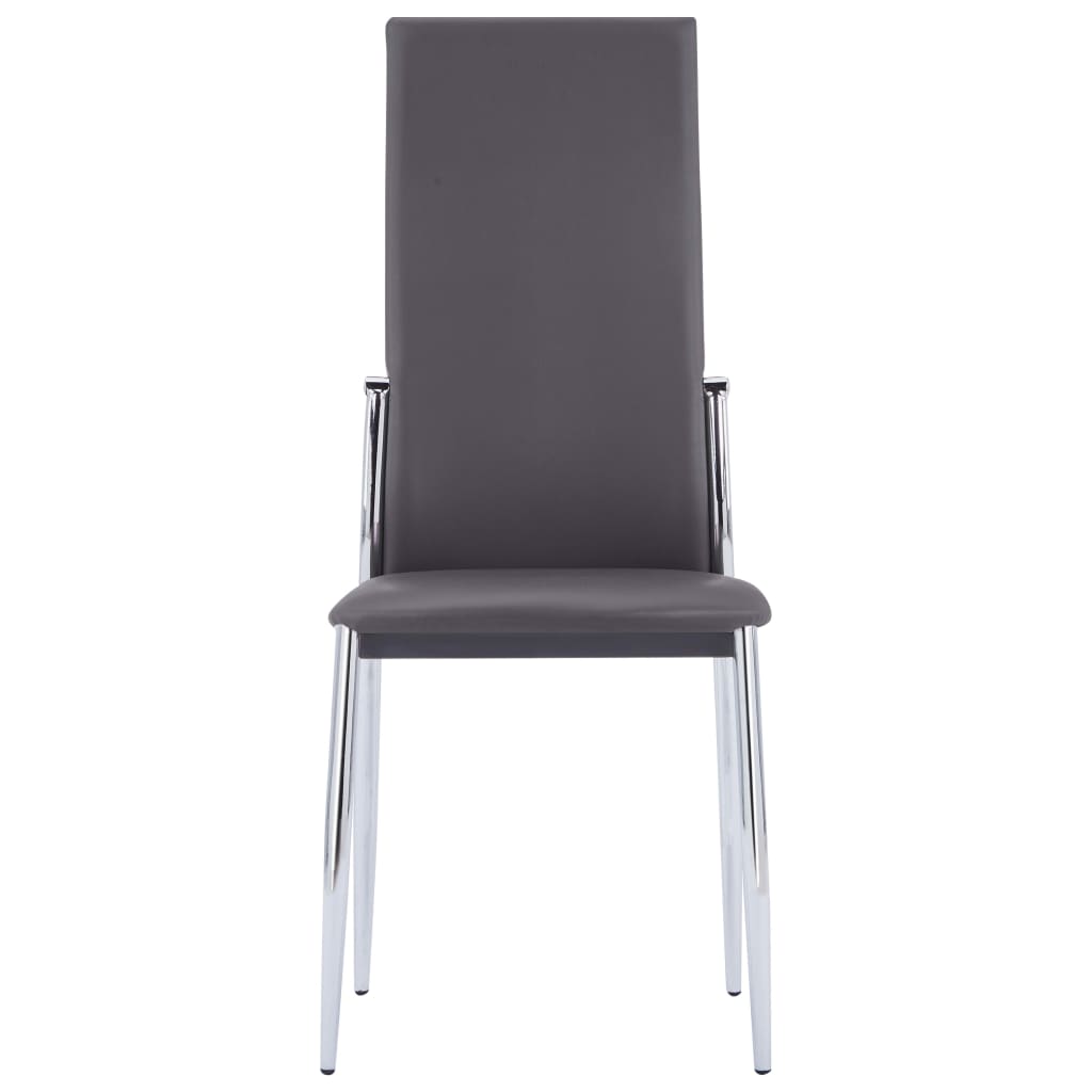 vidaXL Jídelní židle 4 ks šedé umělá kůže